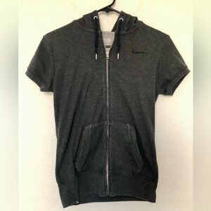 Nike Women's Hooded Short Sleeve Zip Up Jacket